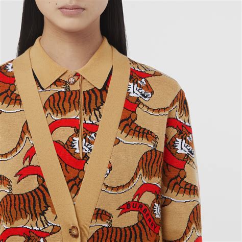 burberry tiger cardigan|Burberry reversible cardigan.